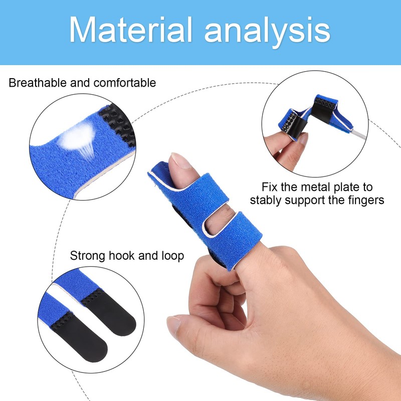 ALTcompluser Pack of 4 Finger Splints, Adjustable Finger Support, Finger