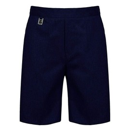 Boys Pull On School Shorts Uniform Elasticated Pull Up - Ages 2-18y (NO ZIPS OR Hooks) Navy