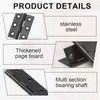 6PCS Black Hinges, Butt Hinges, 2.5 inch Black Hinge with