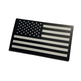 Forward Black and White American Flag IR Infrared Reflective Flag Morale Patch with Hook and Loop