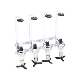 Rosenstein & Söhne Bar Bottle Dispenser: Aluminium Bottle Holder and Dispenser, 4-Way Wall Mounted (Dispenser for Bottles, Bottle Dispenser, Men's Gift Ideas)