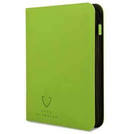 Card Guardian - 9 Pocket Premium Binder with Zipper for 360 Cards Trading Card Games TCG (Lime Green) - Side Loaded Pockets - Compatible with Yugioh Cards MTG Binder Sports Card Binder
