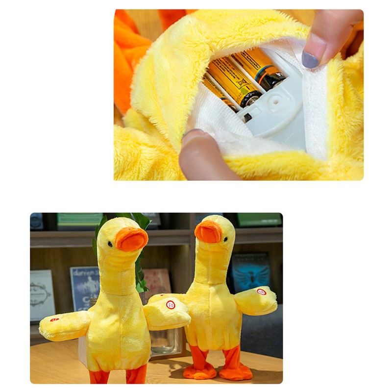 Talking Duck Toy Cute Imitating Sound Singing Walking Educational Plush