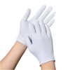 12 Pairs White Cotton Gloves Cloth Serving Gloves for Eczema