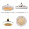Ceiling Fans with Lighting 30W Dimmable Fan Lamp Modern Smart