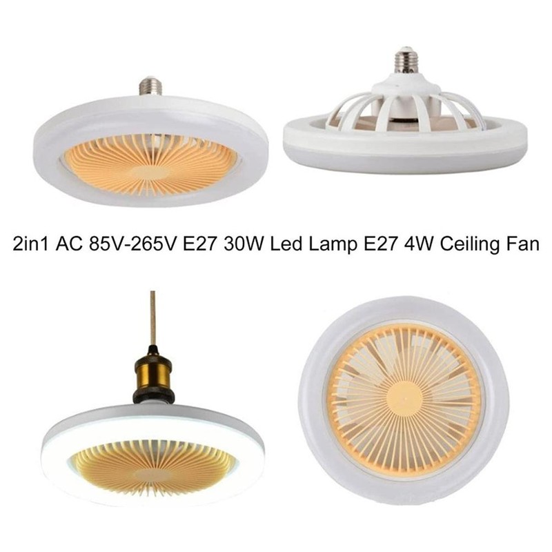 Ceiling Fans with Lighting 30W Dimmable Fan Lamp Modern Smart