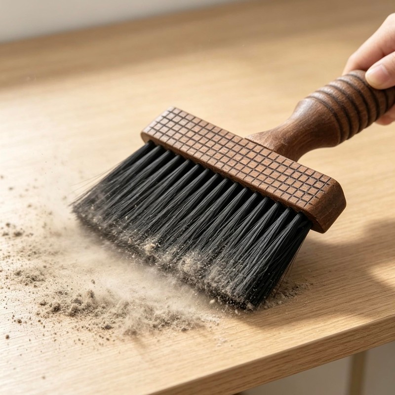 Stiff Bristle Wooden Handle Cleaning Brush