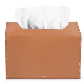 Haecsfl Leather Cover for Disposable Paper Hand Towel Box, Compatible with Kleenex Paper Hand Towel(1-Brown)