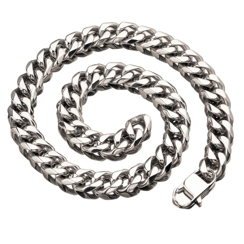 Hip Hop Mens Choker Stainless Steel Miami Chain Curb Cuban