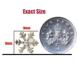 Charm Buddy 2 x Pairs Christmas Snowflake Stud Earrings in Gift Bag Girls Womens Silver Christmas Jewellery