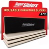 Super Sliders 4-Pack – 2.5" x 9" Heavy-Duty Furniture Sliders