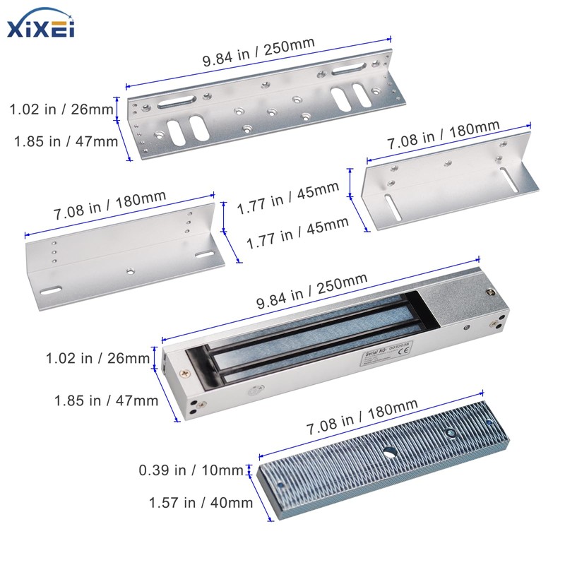 XIXEI Electric Magnetic Lock for Door 12VDC Holding Force 600lbs