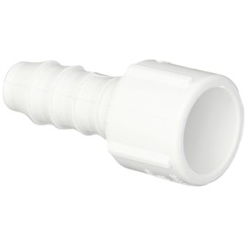 Spears 474 Series PVC Pipe Fitting, Adapter, Schedule 40, White, 1/2"Barbed x 1/2" Socket