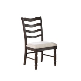 Steve Silver Hutchins Acacia & Hardwood Construction, Easy Assembly, Comfortable Upholstered Seat, Dusty Espresso Finish, Set of 2 Side Chair, 20" L x 24" D x 40" H, Charcoal