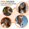 JO Polarized Clip-On Sunglasses UV400 Anti-Glare Lenses with Metal Frame