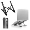 Adjustable Black Laptop Stand – Portable Foldable Plastic Riser for