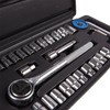 40pc Carbon Steel Socket Wrench Set - Universal Long Handle