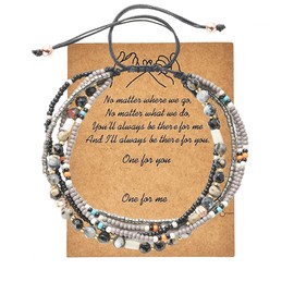 Boho Anklet Braided Beaded Ankle Bracelets for Women Beach Summer Plus Size Adjustable Draw String for Women, 11 inches, Crystal, crystal