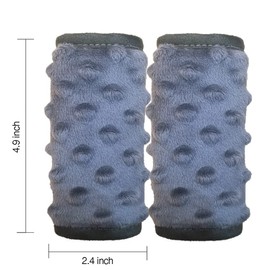 DODO NICI car seat Strap Cover for Baby, seat Belt Cover Cushion, Belt Pads fit Baby Carrier/Pushchair/Stroller, Cozy Peace Dotted Minky, Solid Grey