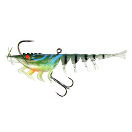 AmazingRose Lifelike Shrimp Crayfish Swimbait, bass Lures,Pre-Rigged Fishing Jigs for Freshwater and Saltwater, Super Durable TPE Fishing Lures,Fishing Bait (darkgreen-10cm-13.5g)