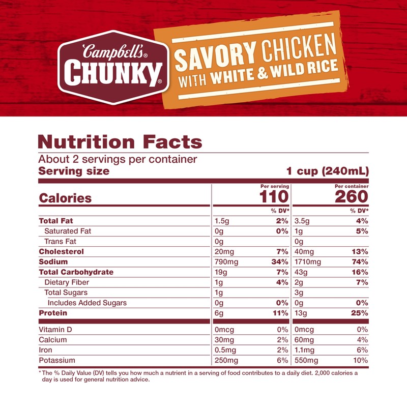 Campbell's Chunky Soup, Savory Chicken with White and Wild Rice