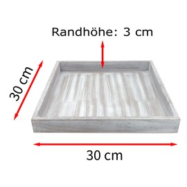 ToCi Decorative Wooden Trays in Shabby Chic Vintage Look (30 x 30 cm)