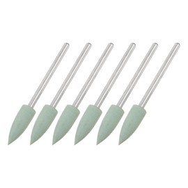 sourcing map Pack of 6 800 Grit Whetstone 1/4 Inch Shank 1/9 Inch Diameter Pointed Sanding and Polishing Heads for Deburring Buffing