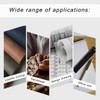 2 Pcs 30cm&15cm Metal Ruler, Stainless Steel Ruler Black Metal