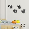 Xedatric 4 Pieces Construction Vehicles Silhouette Shape Metal Wall Hooks