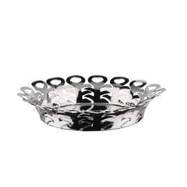 Alessi Vimini 18/10 Stainless Steel Openwork Basket Bowl, Steel, 25 cm