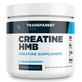 HMB Transparent Labs Creatine Monohydrate HMB Powder Muscle Strength Blue Raspberry