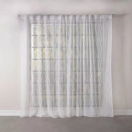 Vianney Juego De 2 Cortinas Translucidas Tarento Elegantes Vianney Color Blanco