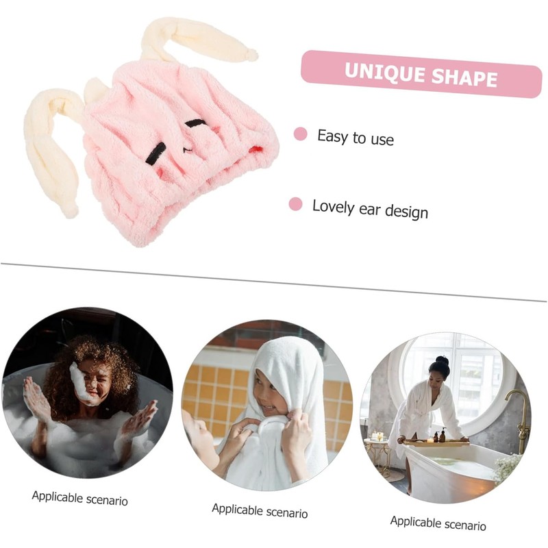 PACKOVE Toalla de Microfibra para Secado Rápido de Cabello Gorro