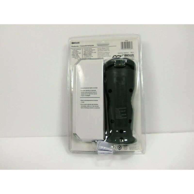 Woods 15-Amp Outdoor Plug In Photocell Light Sensor Timer 3-Outlet