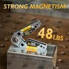 TOOLIOM Adjustable Angle 20°-200° Welding Magnets,Magnetic Pull Force 48 LBs