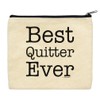 ThisWear Retirement Gifts For Women Best Quitter Ever Makeup Bag