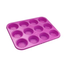 Tasty 678673 Muffin Tin 12 Textured Metal Rose