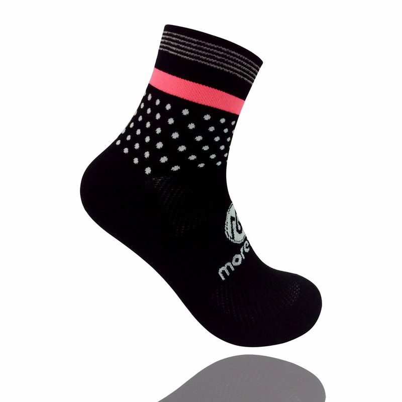 Morethan MT-DVA-001 Cycling Socks (One Size) Multi-Purpose Socks (Cycling/Running/Camping), Black