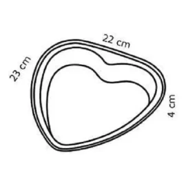 genericos varios Molde De Corazón Para Hornear Pan O Hacer Gelatina 23cm 4pzs