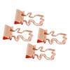 100Pcs Rose Gold Hollowed Long Tail Binder Paper Clips Beautiful