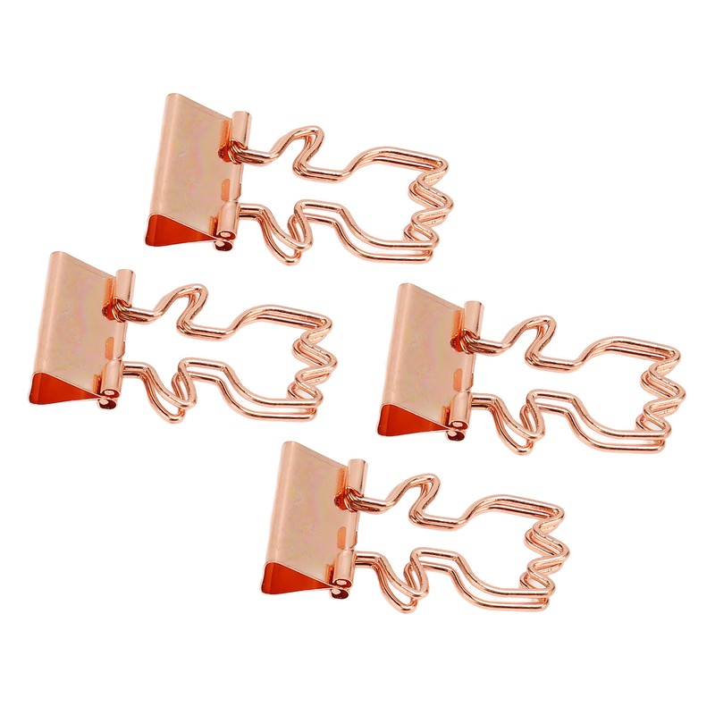 100Pcs Rose Gold Hollowed Long Tail Binder Paper Clips Beautiful