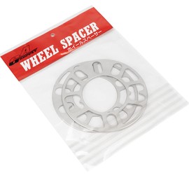 GAsupply Wheel Spacer 0.2 inch (5 mm) Thickness, 4 Holes, 5 Holes, P.C.D. 98-114.3 Aluminum, Silver (Set of 2)