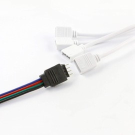RGBZONE 4 Pins Splitter Cable Y-Splitter (Four Way) for 5050 3528 RGB LED Light Strip with 5 Male 4 Pin Plugs