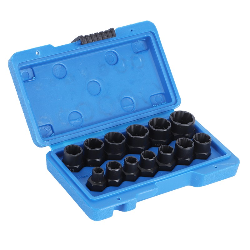 13Pcs/Set Impact Bolt Nut Removal Extractor Socket Tool Kit for