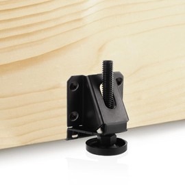 OwnMy Set of 4 Heavy Duty Adjustable Leveling Feet Levelers Hexagon Nuts Lock Furniture Legs Furniture Feet Risers Black Furniture Levelers for Heavy Furniture Table Cabinets Workbench Shelving Units