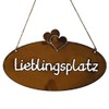 Sign Saying Plaque Rusty Garden Sign Patina Rust for Hanging Garden Decoration Favourite Place
