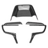 3pcs Steering Wheel Trim Kit Carbon Fiber Color ABS Frame
