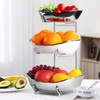 LIJINGCHEN Fruit Bowl for Kitchen Counter, 3 Tier Ceramic Fruit