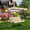 Outdoor Terrace 3 Seat Swing Seat Waterproof Cover Swing Top