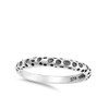 Spotted Bubble Oxidized Stackable Midi Ring .925 Sterling Silver Band